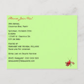 Invitation Carte Postale Fête d'ébullition de l'écrevisse à rayures rouges (Dos)