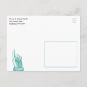 Invitation Carte Postale Fête d'ébullition du homard d'été Aqua (Dos)