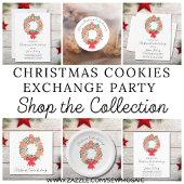 Invitation Carte Postale Fête d'échange de biscuits de Noël