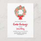Invitation Carte Postale Fête d'échange de biscuits de Noël (Devant)