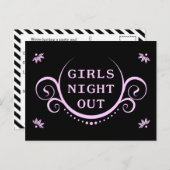 Invitation Carte Postale fête des filles (Devant / Derrière)