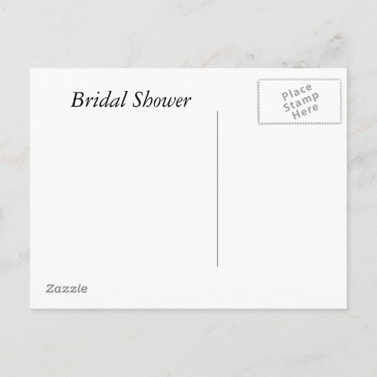 Invitation Carte Postale Fête des mariées (Dos)