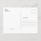 Invitation Carte Postale Fête des mariées à points rose et noir (Dos)