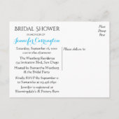 Invitation Carte Postale Fête des mariées bleu marine Ancre de navire (Dos)