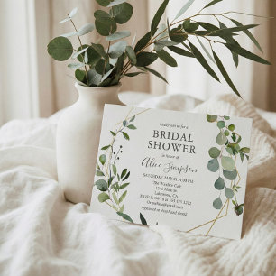 Invitation Carte Postale Fête des mariées de jardin verdoyante à budget