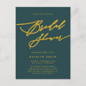 Invitation Carte Postale Fête des mariées de script écologique botanique (Devant)