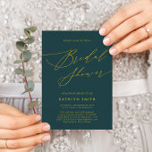Invitation Carte Postale Fête des mariées de script écologique botanique