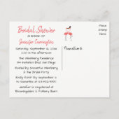 Invitation Carte Postale Fête des mariées Flamants roses roses Tropical Sum (Dos)