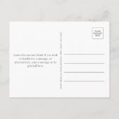 Invitation Carte Postale Fête des mariées fleur sauvage (Dos)