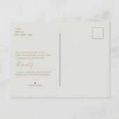 Invitation Carte Postale Fête des mariées géométrique de verdure tropicale (Dos)