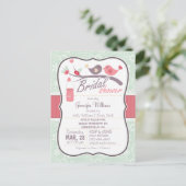 Invitation Carte Postale Fête des mariées Inséparable; Sage Green Paisley (Debout devant)