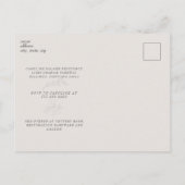 Invitation Carte Postale Fête des mariées neutre en bois rustique (Dos)