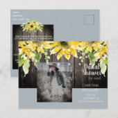 Invitation Carte Postale Fête des mariées rustique par Mail Sunflower & Pho (Devant / Derrière)