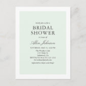 Invitation Carte Postale Fête des mariées simple et élégante (Devant)