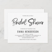 Invitation Carte Postale Fête des mariées simple moderne (Devant / Derrière)