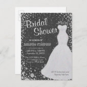 Invitation Carte Postale Fête des mariées | Tableau (Devant / Derrière)