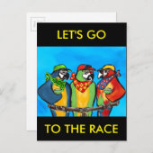 INVITATION CARTE POSTALE FÊTE DES PARROTS (Devant / Derrière)