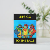 INVITATION CARTE POSTALE FÊTE DES PARROTS (Debout devant)