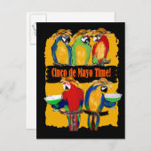 INVITATION CARTE POSTALE FÊTE DES PARROTS (Devant / Derrière)
