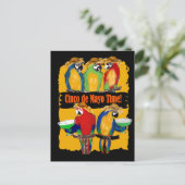 INVITATION CARTE POSTALE FÊTE DES PARROTS (Debout devant)