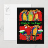 INVITATION CARTE POSTALE FÊTE DES PARROTS (Devant / Derrière)