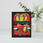 INVITATION CARTE POSTALE FÊTE DES PARROTS (Debout devant)