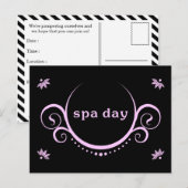 Invitation Carte Postale fête du jour spa (Devant / Derrière)