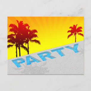 Invitation Carte Postale fête du pool