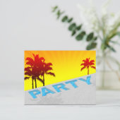 Invitation Carte Postale fête du pool (Debout devant)