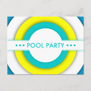 Invitation Carte Postale fête du pool