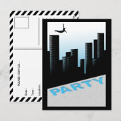 Invitation Carte Postale fête du pool (Devant / Derrière)