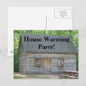 Invitation Carte Postale Fête du Réchauffement de la Maison ! (Devant / Derrière)