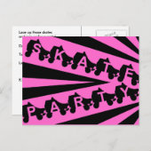 Invitation Carte Postale fête du skate : 80s retro (Devant / Derrière)