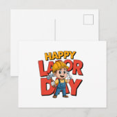 Invitation Carte Postale fête du travail (Devant / Derrière)