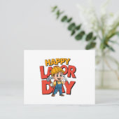 Invitation Carte Postale fête du travail (Debout devant)