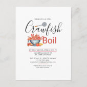 Invitation Carte Postale Fête familiale de cuisson d'écrevisses Pique-nique (Devant)