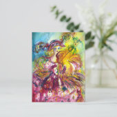 Invitation Carte Postale Fête masquée du Mardi Gras ARLECCHINA violoniste (Debout devant)