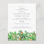 Invitation Carte Postale FÊTE SURPRISE 35e Anniversaire Fleur de naissance  (Devant)