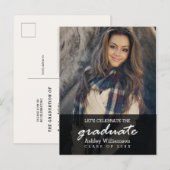 Invitation Carte Postale Fêter la fête de la graduation photo (Devant / Derrière)