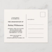 Invitation Carte Postale Fêter la fête de la graduation photo (Dos)