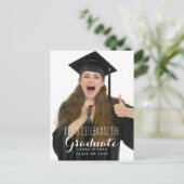 Invitation Carte Postale Fêter la fête de la graduation photo (Debout devant)