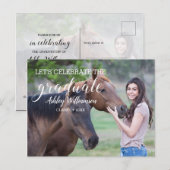 Invitation Carte Postale Fêter la fête de la graduation photo (Devant / Derrière)