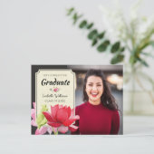 Invitation Carte Postale Fêter l'invitation de la Fête de la graduation pho (Debout devant)