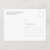 Invitation Carte Postale Fêtes de Noël Choses préférées Fête d'échange de c (Dos)