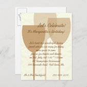 Invitation Carte Postale Fêtons l'invitation d'anniversaire (Devant / Derrière)