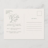 Invitation Carte Postale Feuillage de cerf rustique vacances photo christsm (Dos)