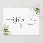 Invitation Carte Postale Feuille de verdure - Demande de Chanson (Devant)