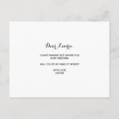 Invitation Carte Postale Feuilles verts tropicaux bonne d'honneur (Dos)