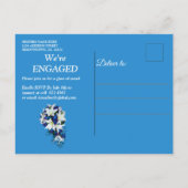 Invitation Carte Postale Fiançailles de galaxie spatiale (Dos)