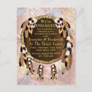 Invitation Carte Postale Fiançailles Dream Catcher
